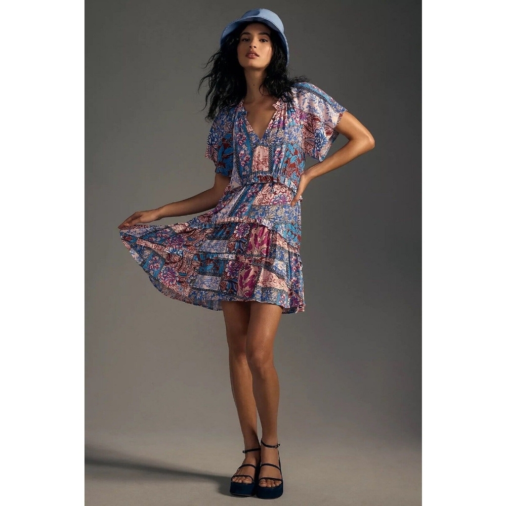 NWT Antropologie Plus Robin Tiered Mini Dress - 1X